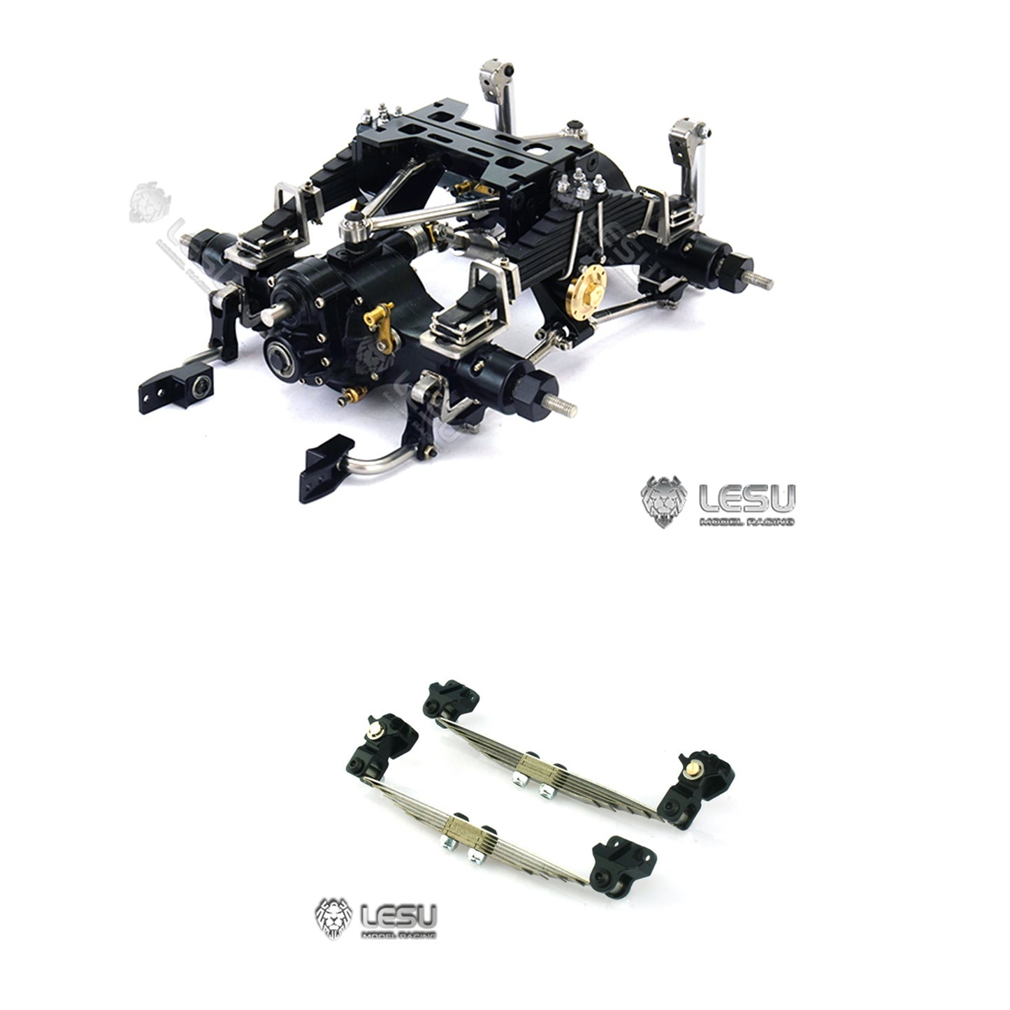 LESU Unpowered/Powered Front Suspension Set for 1/14 RC Truck Tractor Lorry Hobby Model DIY Spare Parts Dumper Accessory
