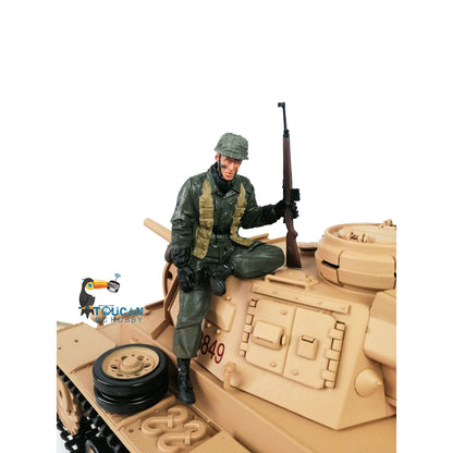 Henglong Resin Female/Male German/US Soldier Decoration Spare Parts For 1/16 RC Tank Car Remote Control Model
