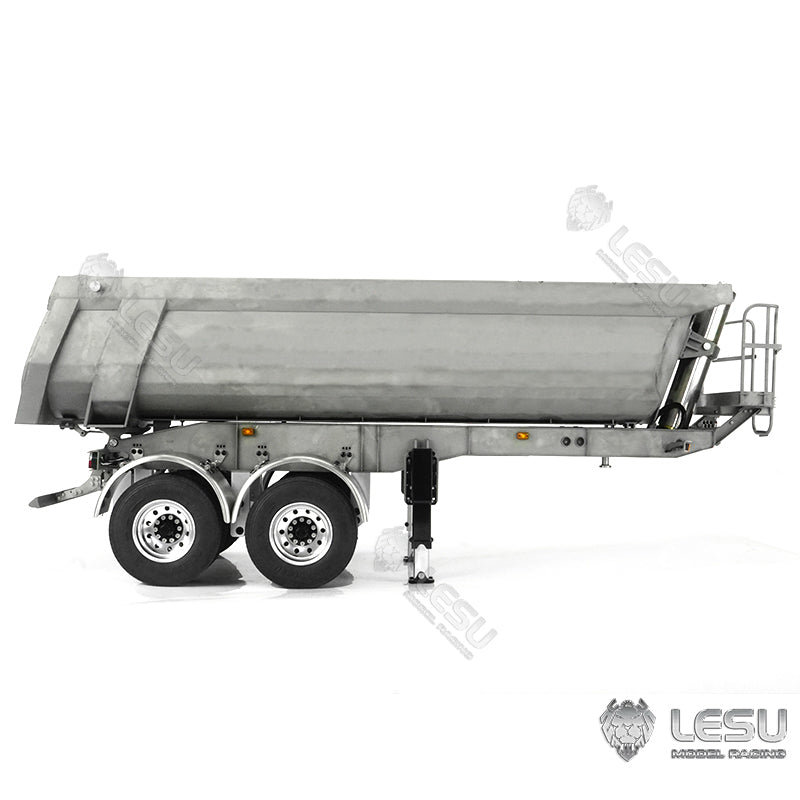 In Stock BEST SELLING LESU RC Hydraulic Dumper Trailer Pump ESC Oil Tank Metal Bucket for 1/14 Tractor Truck DIY TAMIYE LESU HUINA Vehicles