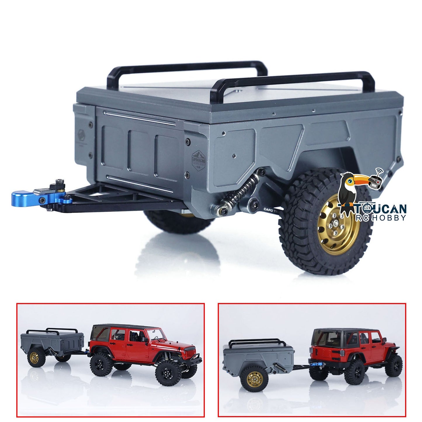CAPO 1/18 Crawler Car KIT DIY RC Model Metal Chassis Plastic Unassembled Unpainted Cabin Car Shell W/ 2Speed Gearbox Differential