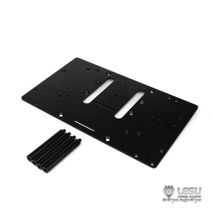Metal Battery Compartment Second Plate Set for LESU RC Truck Radio Controlled Dumper L-108 L-112 Chassis Rail R620 Tractor DIY Model