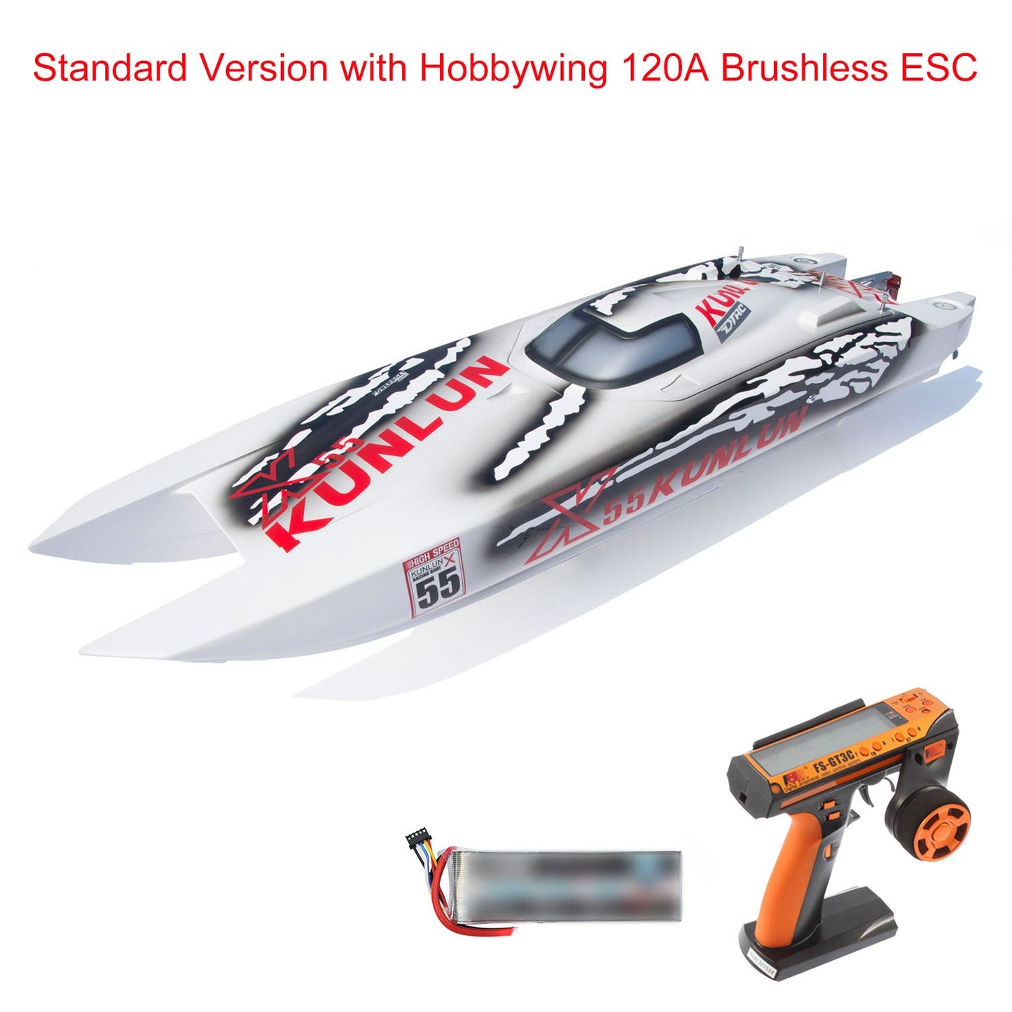 DTRC 110km/h X55 Remote Control High-speed Racing Boats Waterproof RC Ships Hobby Model Optional Versions CNC Hardware