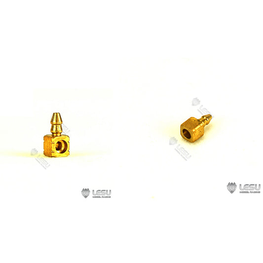 LESU Brass Oil Nozzle T for 1/14 Scale Hydraulic RC Truck Loader Excavator Model 3*2MM Pipe Replacement Parts Model Car Dumper