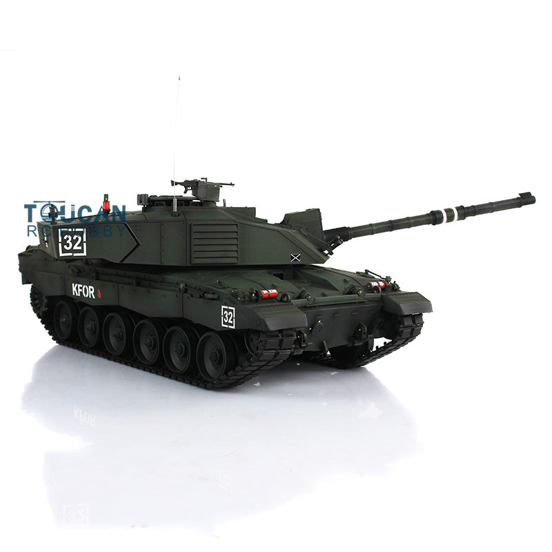 Henglong 1/16 7.0 British Challenger II RC Tank 3908 RTR Model 360Degrees Turret Metal Tracks W/ Rubber Pads Sprockets Steel Gearbox