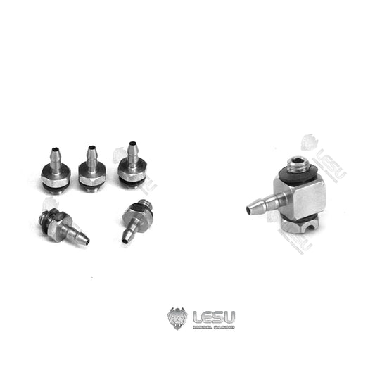 LESU M3 Metal Stainless Steel Straight Nozzle of 2.5*1.5MM Pipes for 1/14 Scale RC Hydraulic Excavator Truck DIY Model TAMIYA Car