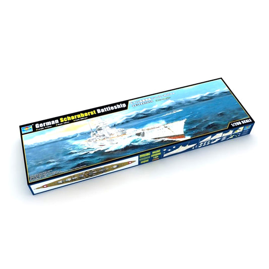 US Stock Trumpeter 03715 1/200 German Scharnhorst Battleship Static Model Kit Warship