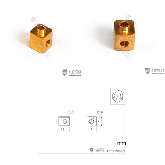 LESU Metal Welding Nozzle for Connecting 1/14 Scale Hydraulic RC Truck Loader Excavator Dumper DIY Replacement Parts Model Car