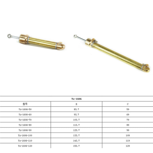 LESU Model DIY Metal 16*6MM 50/60/70/80/90/100/110/120MM Oil Hydraulic Cylinder for 1/14 RC Excavaor TAMIIYA Dump Truck DIY Car