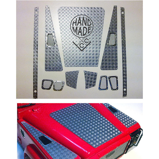 Metal CC Hand Skid Diamond Plate Sets for 1/10 Scale D90 RC Rock Off-road Crawler Car Toy DIY Model