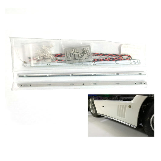Degree Scale Model Spare Part Upgrade Side Skirts Light LED for DIY TAMIlYA 1/14 Remote Control Tractor Truck LESU Dumper Tipper