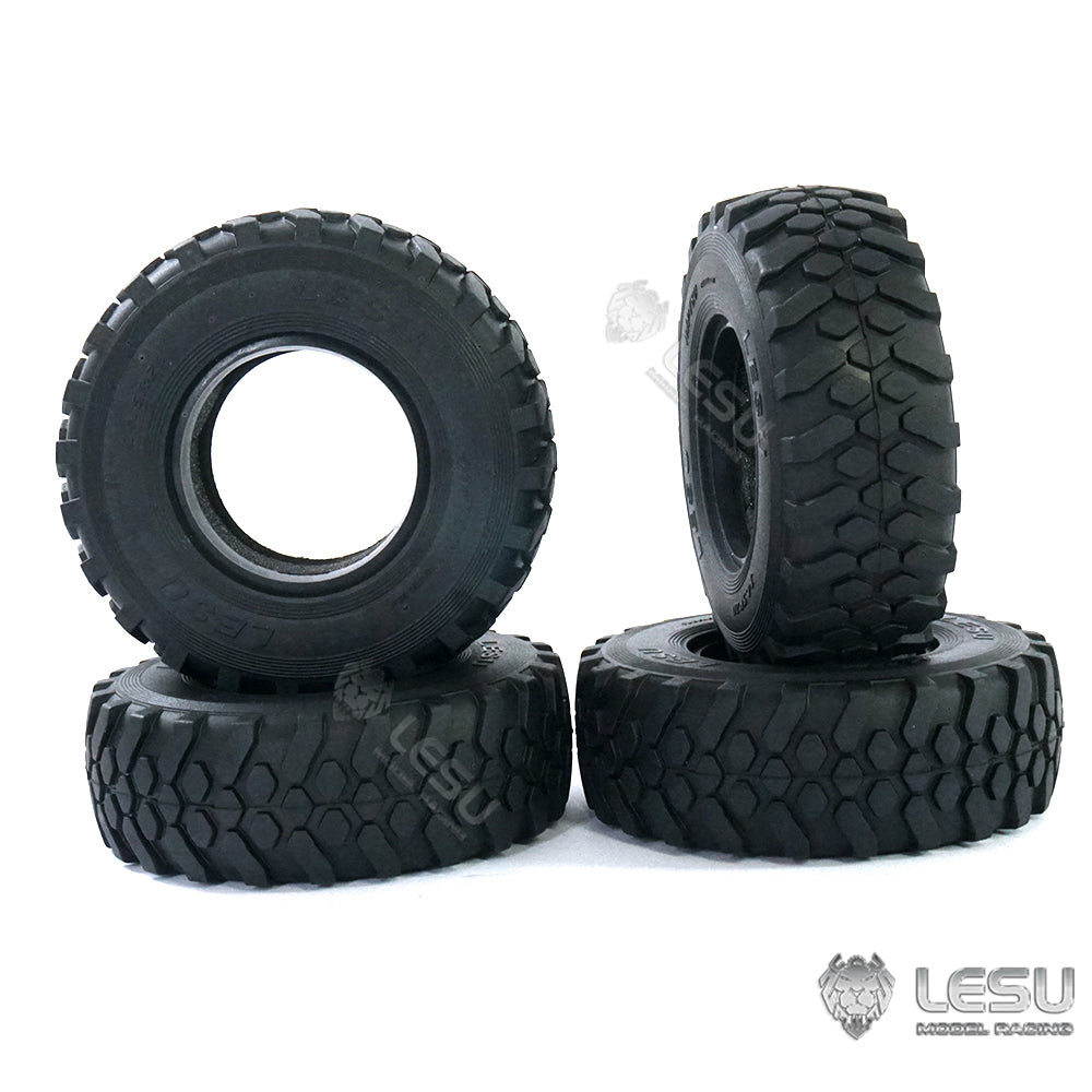 LESU RC Off-Road Truck Rubber Tyres Metal Carriage Wheel Hubs Battery Box for 1/10 Scale 4x4 U406 Remote Controlled Car