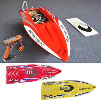 E25 Fiber Glass Painted Electric Racing RTR RC Boat Gallop Motor Servo ESC Battery Transmitter DIY Model 640*195*105mm 65-70km/h