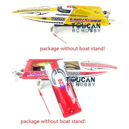 E26 Fiber Glass Red Yellow Electric Racing PNP RC Boat Thunder DIY Model Motor Servo ESC Hardware W/O Battery 640*195*105mm 70km/h