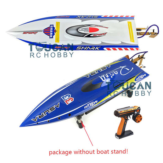 In Stock H750 Fiber Glass Blue White Electric Racing RTR RC Boat W/ ESC Motor Servo Battery Controller 750*210*120mm 65-75km/h High Speed