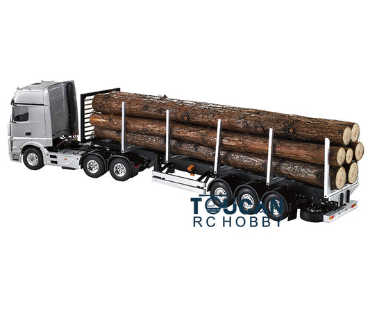US Stock 1:14 Scale  3Axle RC Timber Truck Pole Tractor Flatbed Lorry Semi Trailer KIT Vehicle Model