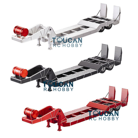 1/14 Radio Cntrolled Heavy Duty Metal Chassis 2axle Semi Trailer for RC Construction Truck DIY Cars Model 106*21*20cm