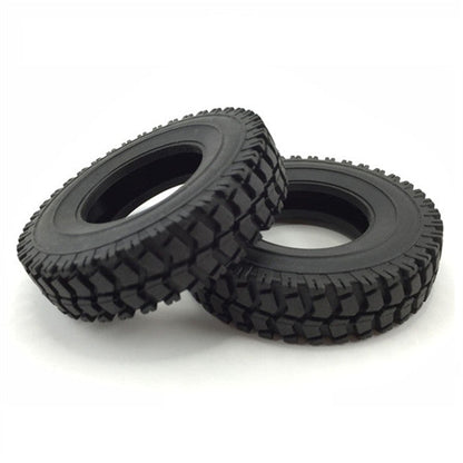 1Pair 1/14 Narrow Tyre Tires Sponges Metal Rear Wheel Hub for DIY Tractor Truck Remote Control Dumper RC Car Hobby Model