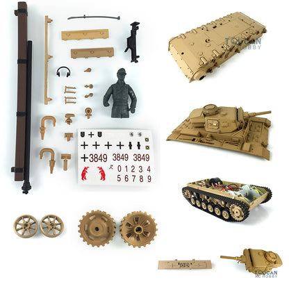 Henglong 1/16 German Panzer III H RC Tank 3849 Chassis Track Decal Idler Road Wheel Sprocket Rear Plate Turret Upper Hull Parts
