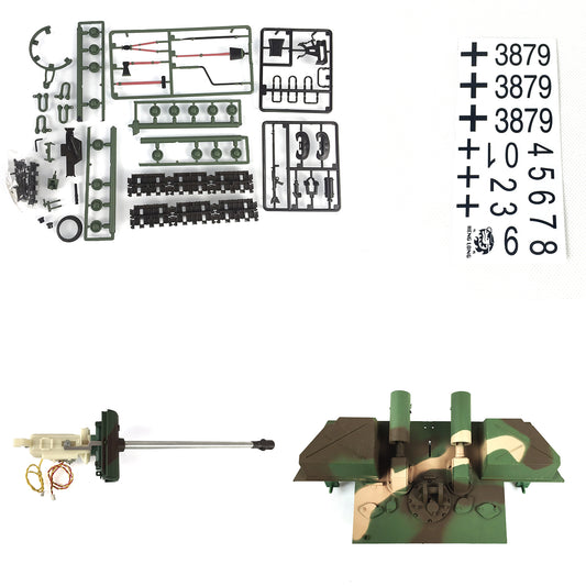 Henglong Recoil Barrel BB Unit Sticker Plastic Parts Bag Rear Panel Spare Part for 1/16 Scale German Panther G RC Tank 3879