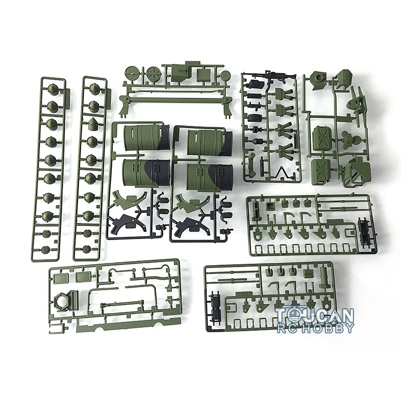 Henglong 3908 Plastic Parts Bag Idlers Sprockets Road Wheels Tracks Decoration Decal for 1/16 Scale British Challenger II RC Tank