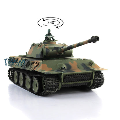 Henglong 1/16 Scale Remote Control Tank 7.0 Version Plastic German Panther 3819 w/ Gearbox Turret Road Wheel Smoking Engine Sound