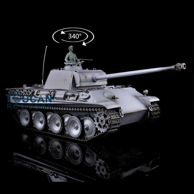 Henglong 1/16 Plastic Radio Control Tank 3879 7.0 German Panther G RTR Tank 2.4G w/ Engine Sound Smoking Gearbox on RC Tank