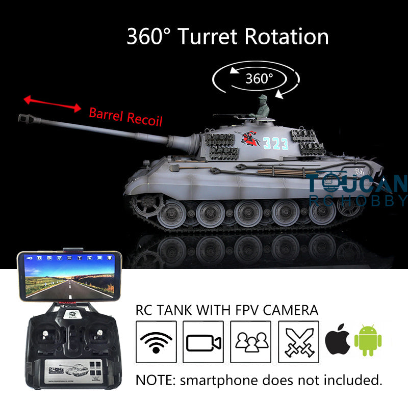 Borsa Accessori E Parti In Plastica Per Carro Armato HengLong King Tiger 1/16 Modello 3888A (USA Stock)