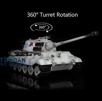 Henglong 1/16 Scale RC Tank German King Tiger 3888A 7.0 Plastic Tank w/ 360Degrees Rotating Turret BB Shooting w/o Barrel Recoil