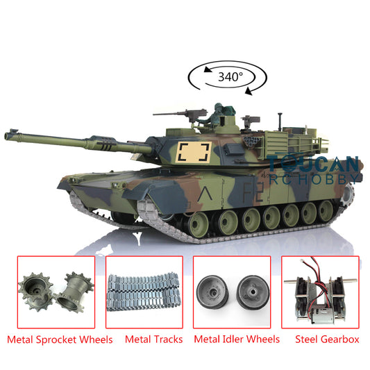 1/16 Scale 7.0 2.4Ghz Henglong USA M1A2 Abrams RTR RC Tank 3918 Model 340 Turret Armored Vehicle Chassis Upper Hull
