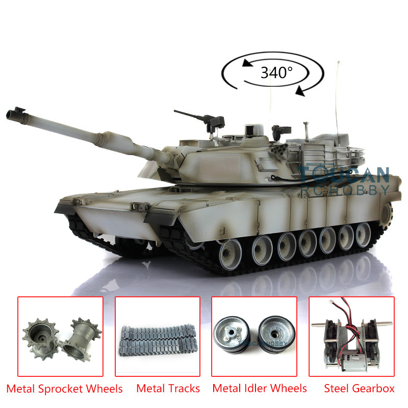 1/16 Scale 7.0 2.4Ghz Henglong USA M1A2 Abrams RTR RC Tank 3918 Model 340 Turret Armored Vehicle Chassis Upper Hull