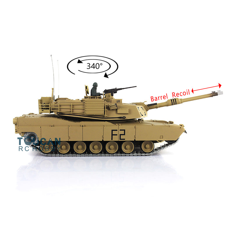 2.4Ghz Henglong 1/16 7.0 USA M1A2 Abrams RTR Barrel Recoil RC Tank Model 3918 Infrared Combating System BB Shooting Unit