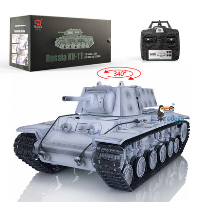 Henglong 1/16 Scale 2.4G RC Tank 3878 7.0 Plastic Soviet KV-1 RTR BB Shooting Tank w/ Engine Sound Outdoor Tank Gift for Boys