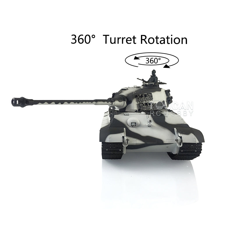 Henglong 1/16 Scale RC Tank German King Tiger 3888A 7.0 Plastic Tank w/ 360Degrees Rotating Turret BB Shooting w/o Barrel Recoil