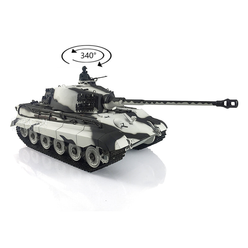 Henglong 1/16 Scale 7.0 3888A Remote Control Tank Plastic German King Tiger w/ BB Shooting Gearbox Sound Effect w/o Barrel Recoil