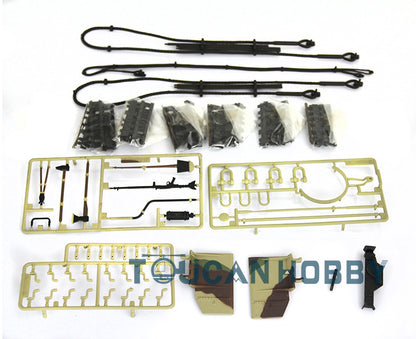 In Stock Henglong 1:16 German King Tiger RC Tank 3888A Plastic Chassis Track Wheel Mudguard Plate Rear Panel Barrel Muzzle Decal Parts Bag