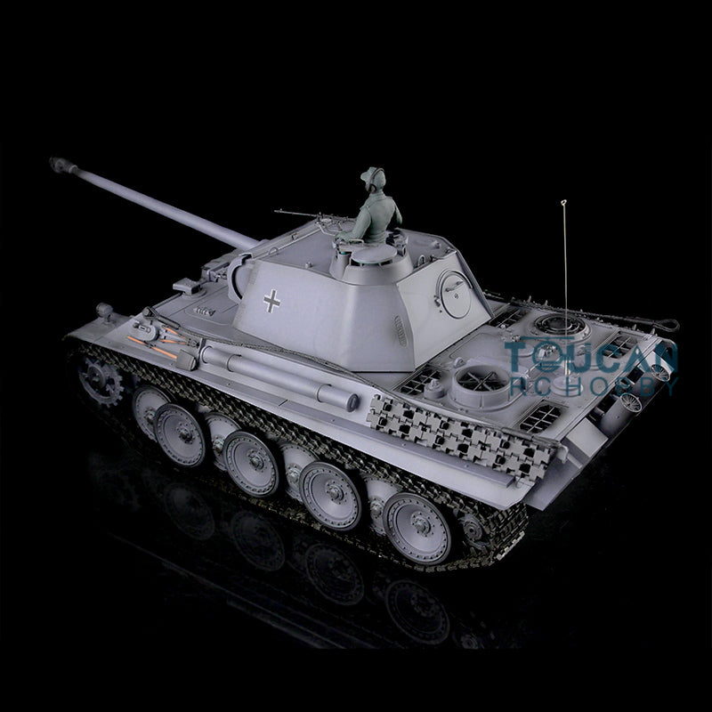 Henglong 1/16 7.0 RC Tank German Panther G Upgraded 3879 w/ FPV 360Degrees Rotating Turret Barrel Recoil Smoking Gearbox Sound Effect