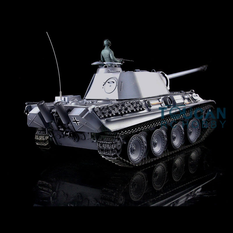 Henglong 1/16 7.0 RC Tank German Panther G Upgraded 3879 w/ FPV 360Degrees Rotating Turret Engine Effect Smoking Metal Tracks Sproket