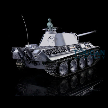 Henglong 1/16 7.0 RC Tank German Panther G Upgraded 3879 w/ FPV 360Degrees Rotating Turret Engine Effect Smoking Metal Tracks Sproket