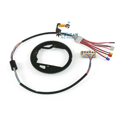 In Stock Henglong 1/16 RC Tank Rotating Gearbox Smoke Unit Board FPV System Infrared Combating System Receiver Plastic 340/360 Degree Rotating Gear Metal Antenna