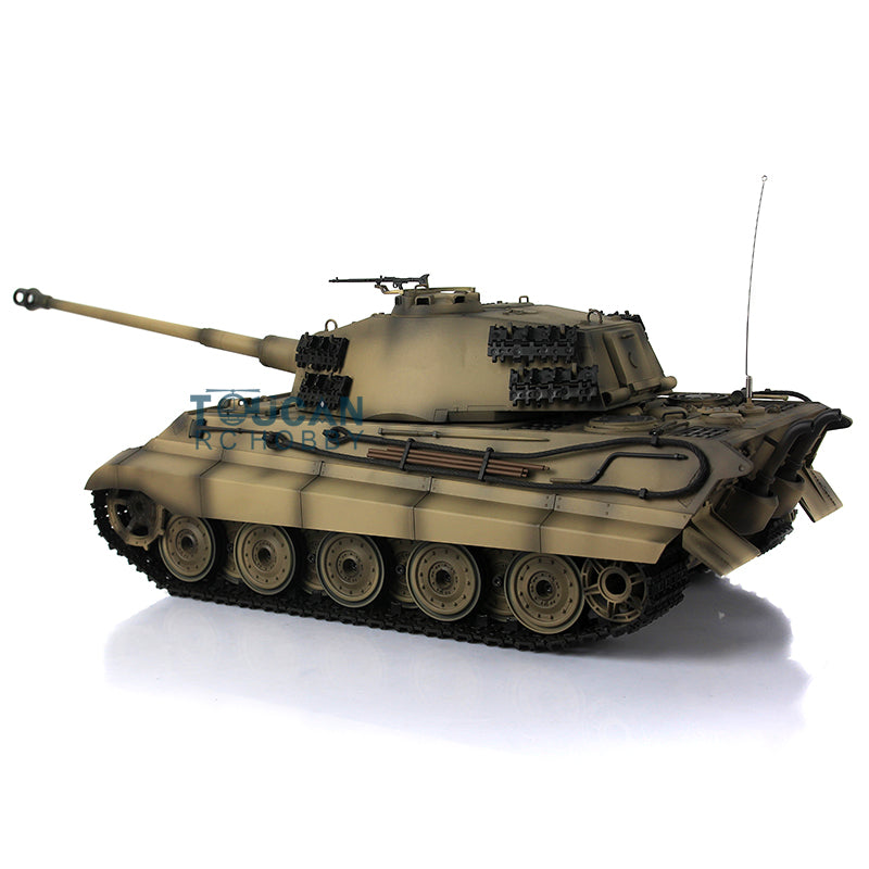 Henglong 7.0 1/16 Scale Upgraded RC Tank 3888A German King Tiger w/ 360Degrees Rotating Turret FPV Barrel Recoil Metal Tracks 2 Sound
