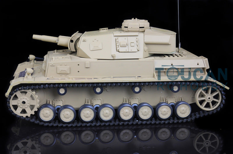Henglong 1/16 7.0 Radio Control Tank Plastic German Panzer IV F 3858 RTR RC Tank w/ 360Degrees Rotating Turret Sound Effect IR Battle