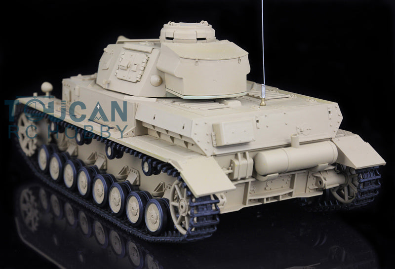 Henglong 1/16 7.0 Radio Control Tank Plastic German Panzer IV F 3858 RTR RC Tank w/ 360Degrees Rotating Turret Sound Effect IR Battle