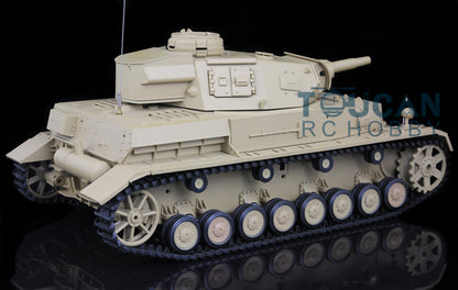 2.4G Henglong 1/16 7.0 RC Tank Panzer IV F Remote Control Tank 3858 w/ 360Degrees Rotating Turret Steel Gearbox FPV Camera BB Shooting