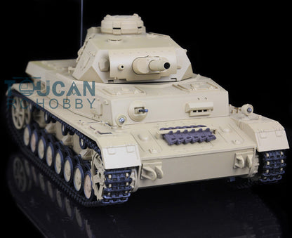 2.4G Henglong 1/16 7.0 RC Tank Panzer IV F Remote Control Tank 3858 w/ 360Degrees Rotating Turret Steel Gearbox FPV Camera BB Shooting