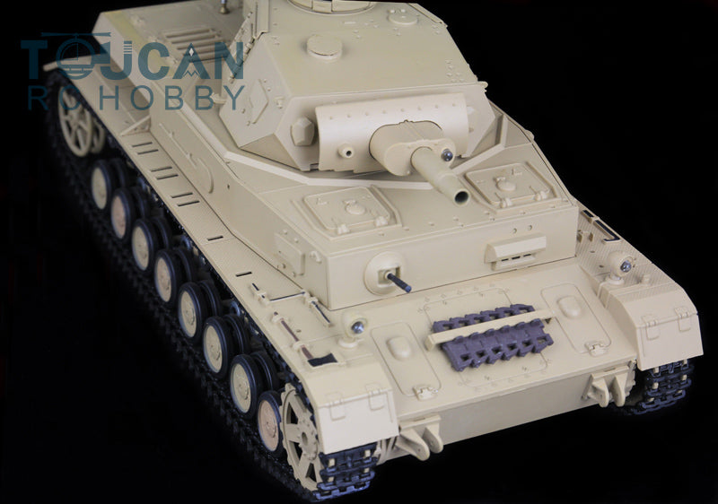 2.4G Henglong 1/16 7.0 RC Tank Panzer IV F Remote Control Tank 3858 w/ 360Degrees Rotating Turret Steel Gearbox FPV Camera BB Shooting