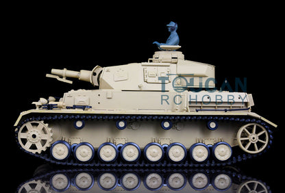 Henglong 1/16 7.0 Radio Control Tank Plastic German Panzer IV F 3858 RTR RC Tank w/ 360Degrees Rotating Turret Sound Effect IR Battle