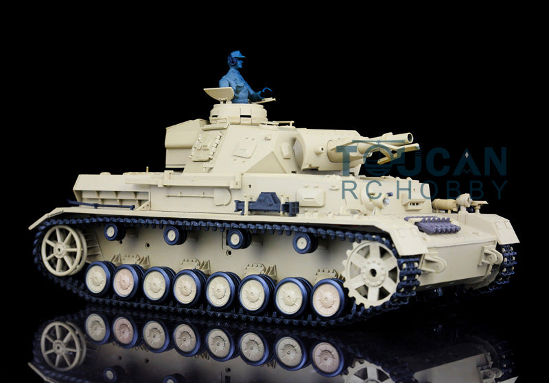 2.4G Henglong 1/16 7.0 RC Tank Panzer IV F Remote Control Tank 3858 w/ 360Degrees Rotating Turret Steel Gearbox FPV Camera BB Shooting