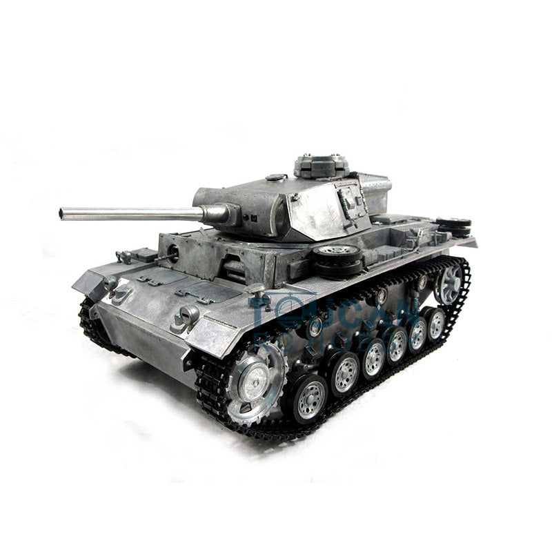 Mato 100% 1/16 Metal German Panzer III Infrared Ver KIT Remote Control Tank 1223 Barrel Recoil Servo Gearbox Tracks Driving Wheel