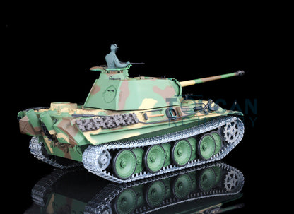 Henglong 1/16 7.0 RC Tank German Panther G Upgraded 3879 w/ FPV 360Degrees Rotating Turret Engine Effect Smoking Metal Tracks Sproket
