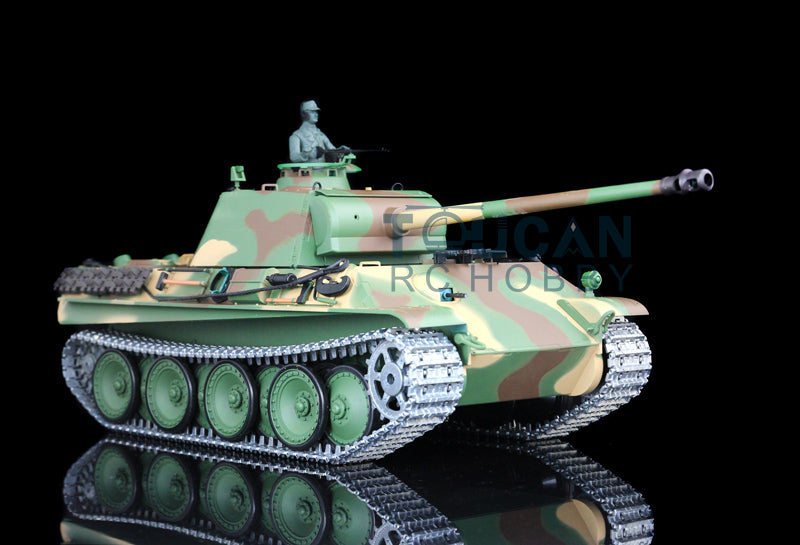 Henglong 1/16 7.0 RC Tank German Panther G Upgraded 3879 w/ FPV 360Degrees Rotating Turret Engine Effect Smoking Metal Tracks Sproket